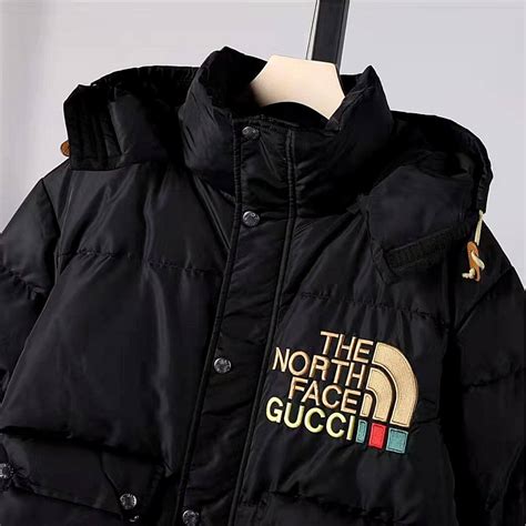 black gucci puffer coat|gucci north face puffer vest.